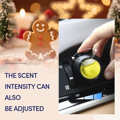 Car Air Freshener Vent Clips, 8 Pack, Provides Long-Lasting Scent, Up to 240 Days, Odor Eliminator (Gingerbread) - color: Gingerbread