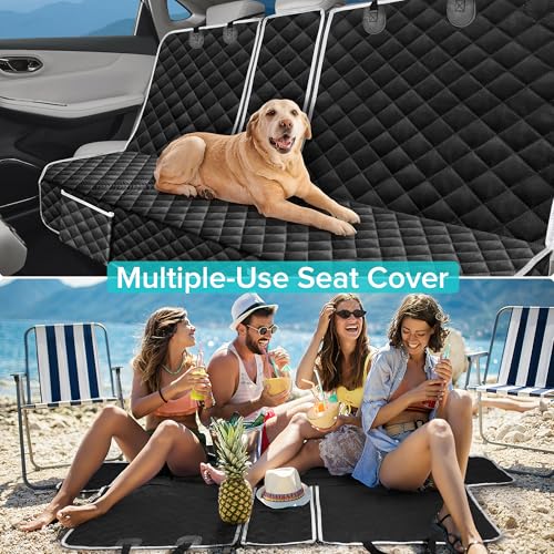 Dog Car Seat Cover Compatible with Jeep Wrangler Compass Renegade Cherokee Back Seat Accessories, Waterproof Pet Bench Backseat Covers with Non-Slip Backing - 2026 New
