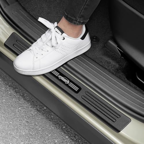 4PCS Door Sill Protector Compatible with Mazda 2023-2026 CX50 CX-50 Accessories Matte Black ABS Plastic Material Automobile Door Entry Guards - color: 2023-2026 CX50 CX-50 (Matte Black)