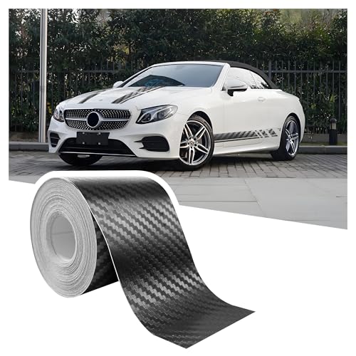 carleef 30FT x 2" Carbon Fiber Wrap Pin Striping Tape for Cars,Carbon Fiber Tape for All Vehicles Body Components,Universal Automotive Pinstriping Tape Car Decorations for Car Truck (2 inch) - color: 2 inch