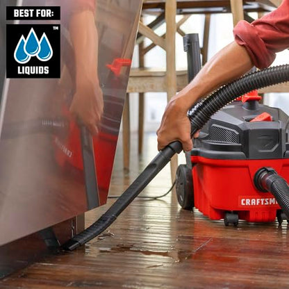 CRAFTSMAN CMXZVBE38786 1-1/4 in. Wet Dry Vac Attachment Kit, Industrial-Grade Flexible Crevice Tool for Cleaning Tight Spaces, Fits 1-7/8 in. and 2-1/2 in. Hose Diameters