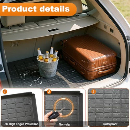 Trunk Liner for 2021-2024 2025 Acura TLX 3D Custom Fit All-Weather TPE Material Waterproof Car Cargo Liner Mat, Black - color: 2021-2025 Acura TLX
