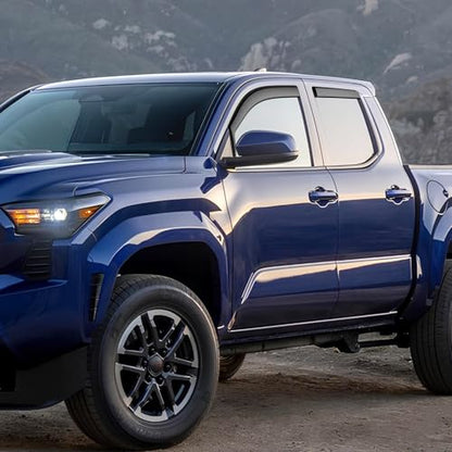 in-Channel Rain Guards Compatible with Toyota Tacoma 2024-2026, Durable Side Windows Wind Deflectors, 2024 2025 2026 Tacoma Rain Guard Black 4 PCS - size: 2024-2026 Tacoma