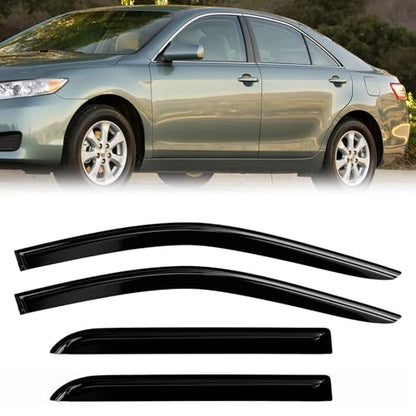 Window Rain Guards Compatible 2007-2011 Toyota Camry 4PC Window Visors Vent Shade Deflector for LE CE SE XLE Hybrid - size: 07-11 Toyota Camry (NO Basic Models)