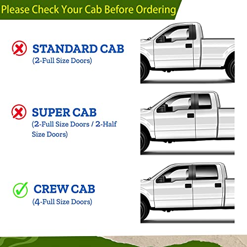 Dark Smoke Tape On Side Window Rain Guards Vent Sun Visor Window Deflectors for Chevrolet Silverado & GMC Sierra 1500 2500HD 3500HD 2014-2018, with Crew Cab Sun Shades 4pcs - size: For 2014-2018 Silverado/Sierra Crew Cab