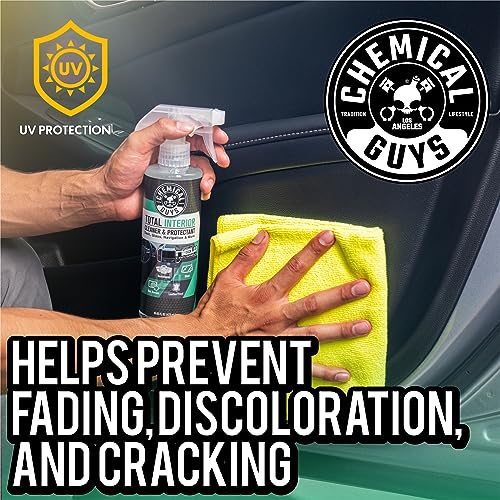 Chemical Guys SPI2341602 Total Interior Cleaner and Protectant, New Car Smell, (Safe for Cars, Trucks, SUVs, Jeeps, RVs & More) 2-16 fl oz - size: 16 Fl Oz (Pack of 1), style: New Car - 2 Pack