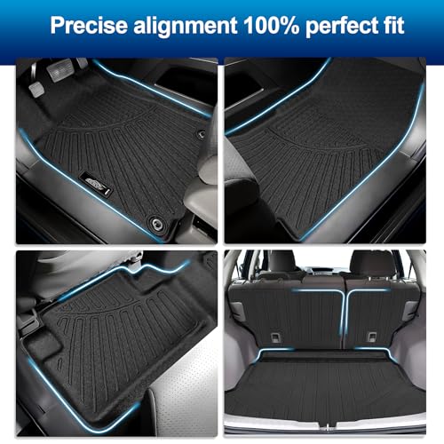 Peleus Floor Mats for Honda CRV CR-V 2012-2016,TPE All Weather Protection 2 Rows Car Floor Liners with Cargo Liner for Honda CRV CR-V Accessories Trunk Mat+Floor Mats - style: For Honda CRV 2012-2016