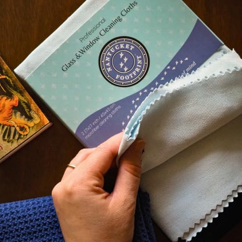 Superior Window Cleaner Kit - Window and Glass Cleaning Cloth, Streak-Free Windows - Microfiber Towel Cleaning Kit for Windows, Mirrors, Car Windshield - Blue