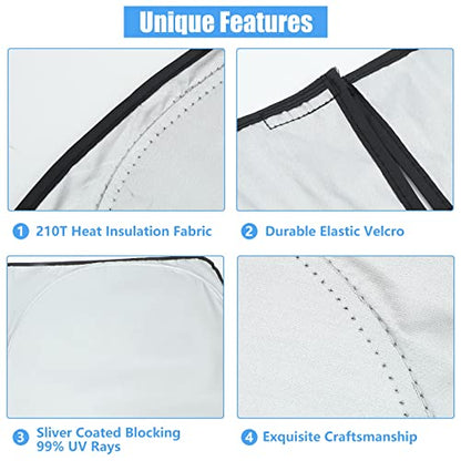 2025 Upgraded Windshield Sun Shade for Toyota 4Runner 2025 2024 2023 2022 2021-2010 Accessories Window Sunshade for SR5 Trail Limited, 5th Gen 4-Runner SUV Sun Visor Protector Heat Shield - size: C. for Toyota 4runner 2010-2025