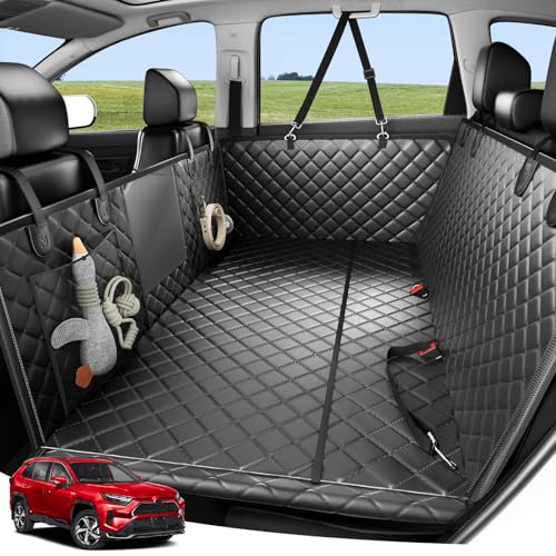 Zanch Heavy-Duty Dog Car Seat Cover, Flat Solid Back Seat Extender for Multi Large Dogs, Hard Bottom Supports 450 lb, Waterproof Scratchproof Hammock Protector, Standard for Cars, SUV, Trucks, Black - color: Black, size: Standard - Cars, SUVs & Medium Tru