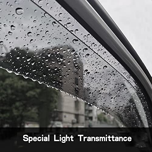 Side Window Deflector Visor Rain Guard fit for 2009-2017 Chevrolet Traverse,4pcs Outside Mount Tape-on Shatterproof Dark Smoke window shades 94161 - size: 09-17 Traverse