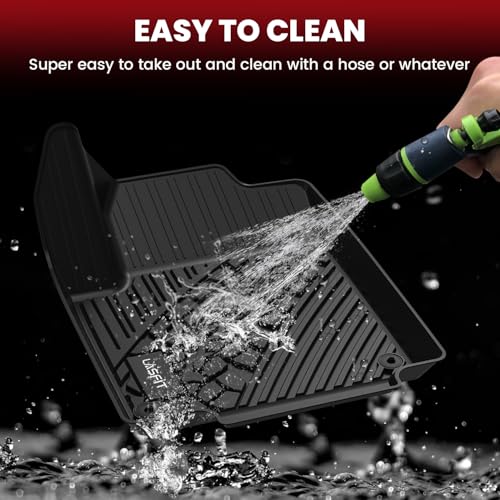 LASFIT Floor Mats for Jeep Cherokee 2015-2023 (Not Fit with Raised Dead Pedal) All Weather TPE Custom Fit Car Mats Floor Liners 1st & 2nd Row, Black - style: Cherokee 2015-2023 Floor Mats