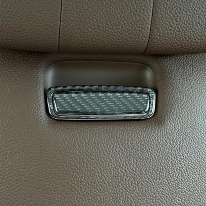 NVCNX Carbon Fiber Accessories for Mercedes Benz GLE GLS 350 450 450e 580 53 63 S AMG 2020-2026 2021 2022 2023 2024 2025 W167 C167 X167 Rear Armrest Cover Interior Trim Overlay Sticker Decal 2PCs - color: Rear Armrest Trim