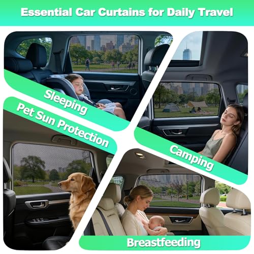 Car Window Shades for 2015-2020 Tucson - Rear Side Window Sun Shade for Baby, Breathable Mesh Car Privacy Window Covers, UV Protection and Heat Insulation for Road Trips, Napping, Camping - size: Tucson(2015-2020)R-2PCS