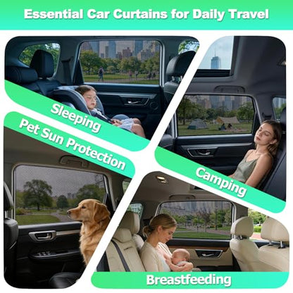 Car Window Shades for 2015-2020 Tucson - Rear Side Window Sun Shade for Baby, Breathable Mesh Car Privacy Window Covers, UV Protection and Heat Insulation for Road Trips, Napping, Camping - size: Tucson(2015-2020)R-2PCS