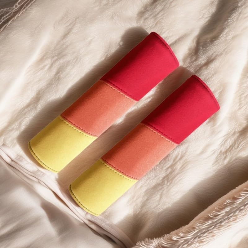 2Pcs Suede Universal Car Seat Belt Pads Cover Compatible with Toyota TRD Camry RAV4 Corolla Tacoma Interior Accessories (T)