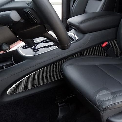 NVCNX Real Premium Carbon Fiber Accessories for Dodge Durango 2011-2020 2012 2013 2014 2015 2016 2017 2018 2019 Car Center Console Side Panel Cover Interior Trim Sticker Decal 4PCs - color: 2011-2020 Center Console Side Panel Trim