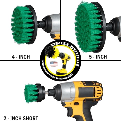 Kitchen Cleaning Supplies Set - Tile Electric Spin Scrubber - Stainless Steel Cleaner for Stove, Sink, and Oven - Household Cleaning Tools - Green Medium Stiffness Nylon Brush - Cast Iron Scrubber - color: Green