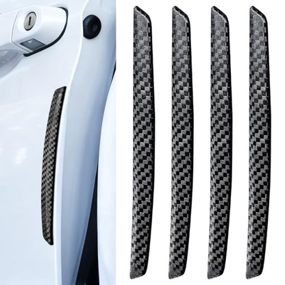 4PCS Car Door Anti-Collision Strip, Car Door Edge Guards, Carbon Fiber Auto Edge Guard Protection Trim, Auto Exterior Accessories Bumper Protector Strips Trim Cover Fit for Most Vehicles