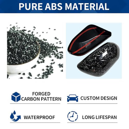 Side Mirror Cover Compatible with Toyota (Camry 2018-2025, OEM Style-Forged Carbon Fiber Pattern) - size: OEM Style-Forged Carbon Fiber Pattern