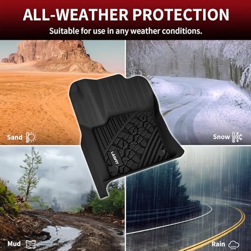 LASFIT Floor Mats & Trunk Mat for Jeep Grand Cherokee 2016-2021 Grand Cherokee WK 2022 All Weather TPE Custom Fit Car Cargo Liner Black - style: Grand Cherokee 16-21