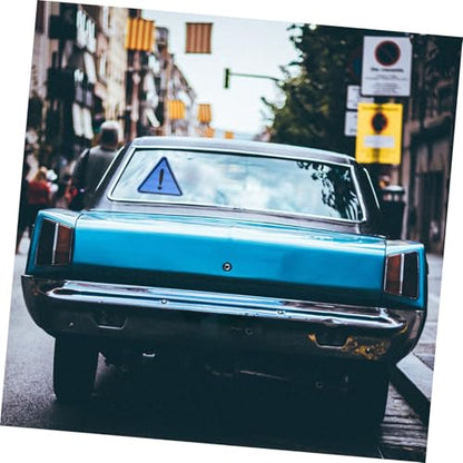 Zerodeko Reflective Car Stickers Triangle Safety Warning Decals Outdoor Sturdy Reflective Labels for Vehicle Hazard Alert