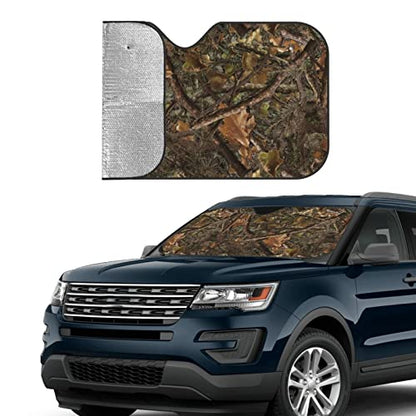 Camouflage Hunting Car Windshield Sunshade Front Window Sun Visor Protector Foldable Shield Cover for Truck SUV - color: White4