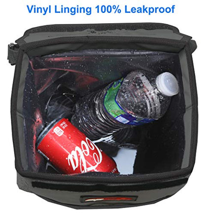 EPAuto Waterproof Car Trash Can with Lid and Storage Pockets, 2.5 Gallon Leakproof, Dark Gray - color: Dark Grey