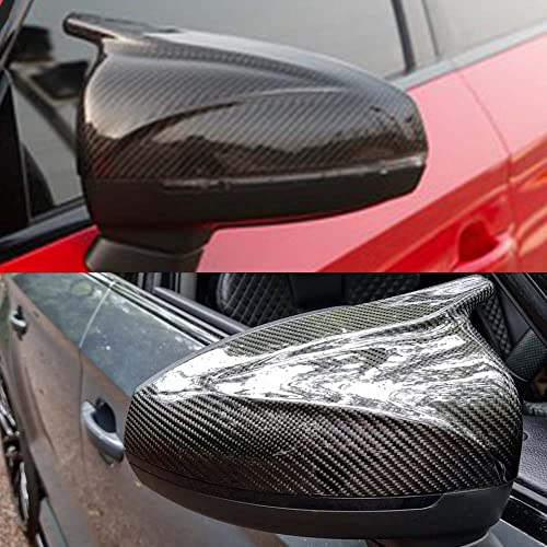 AeroBon Real Carbon Fiber Mirror Cover Compatible with 2014-2020 Audi A3 S3 RS3 (8V) Mirror Caps With Lane Assist - size: Mirror Covers