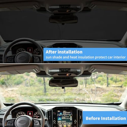 Windshield Sun Shade for Subaru Crosstrek Window Sunshade Fit 2018-2025 2026 Subaru Crosstrek 2.0i, 2.0i Premium, 2.0i Limited Wagon Front Window Shade Sun Visor Blocks UV Keep Car Cooler - size: V1. for Subaru Crosstrek 2018-2026