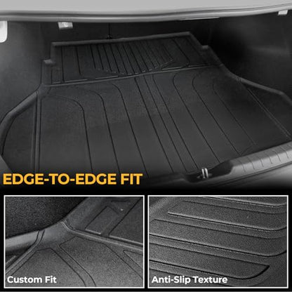Floor Mats for Kia K4 2025-2026, All Weather Floor Mats Trunk Cargo Liner and Door Sill Guards Accessories, Full Coverage Set - size: For Kia K4 | 2025-2026