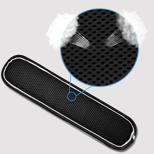 ZINZ Ultra Thick & Breathable Universal Shoulder Pad Cushion for Bag - Long & Comfort - color: Black&white