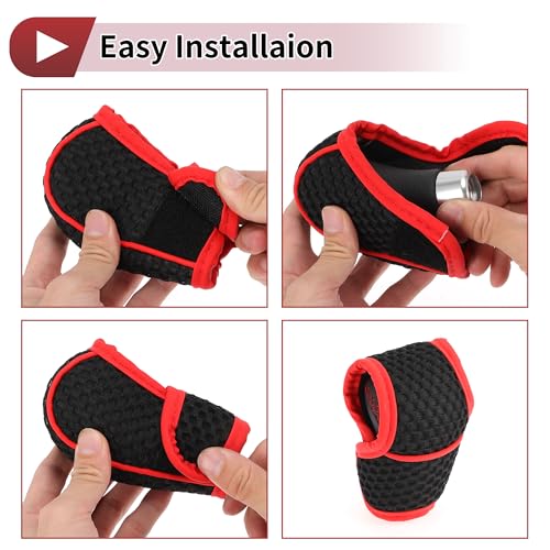 1 Pc Gear Shift Knob Cover Decoration Stick Shifting Handle Protector 12x5cm/4.72"x1.97" Black Faux Leather