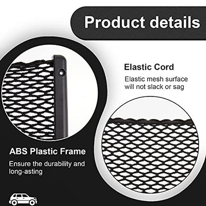 Frienda 4 Pcs Car Storage Net Bag, ABS Plastic Framed Mesh Net Holder, Phone & Cargo Organizer with Screws for Auto, Rv, Boat, Truck Pocket Storage (9 x 4 Inch) - size: 9 x 4 Inch