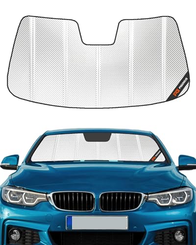 Pigenius Windshield Sun Shade for BMW 4 Series Coupe & M4 (F32/F82) 2014-2020, Fits 428i 430i 435i 440i M4, Reflective Aluminum Film Front Window Sunshade - BLAZBLOCK - size: 2014-2020 4 Series Coupe