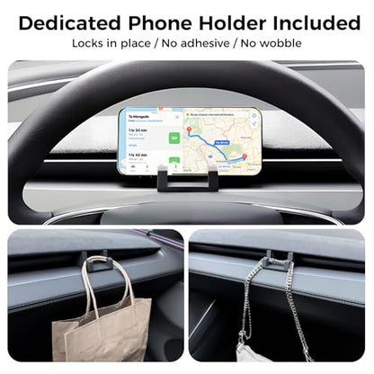 Center Console Organizer 5PCS Compatible with Tesla Model Y Juniper2026, Armrest Storage Tray, Hidden Storage Box, Cup Holder, Phone Holder – Interior Accessories for New Model Y/3 2025
