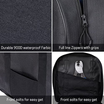 15 Inch Jumper Cable Bag, Heavy Duty Cable Storage Bag, Water Resistant Cable Organizer Bag for Jumper Cable, EV Charging Cables, Cords and Hoses (15 Inch Black) - size: 15 Inch Black