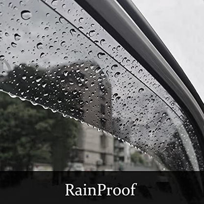 Original 4pcs Window Shade, Outside Mount Tape-On Rain Guards Set, Nice Side Window Visors Compatible with Ford F-150 2015-2024 Extended cab (SuperCab) 94974 - size: For F-150 Extended cab