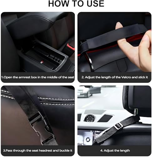 Car Net Pocket Handbag Holder，Purse Holder for Between Seats，Leather Seat Back Organizer Mesh Large Capacity Bag，Handbag Between The Two Seats - color: Black
