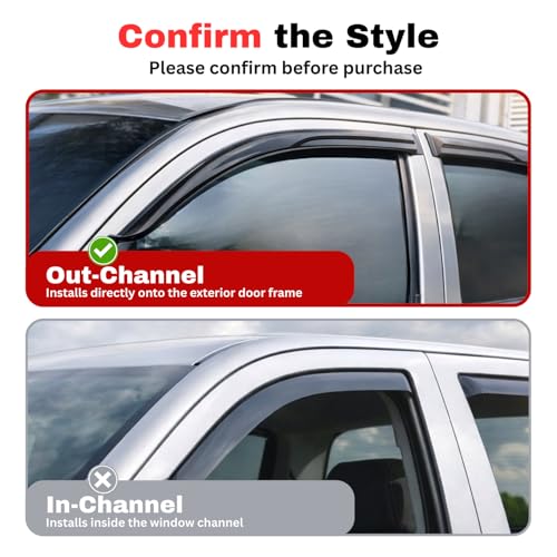 KPY Rain Guards Fit for 2019-2024 Mazda 3 Sedan, Out-Channel Window Visors Vent Wind Deflectors 4PC, Car Accessories for 19-24 Mazda 3 Sedan (Excludes Hatchback) - size: 2019-2024 Mazda 3 Sedan