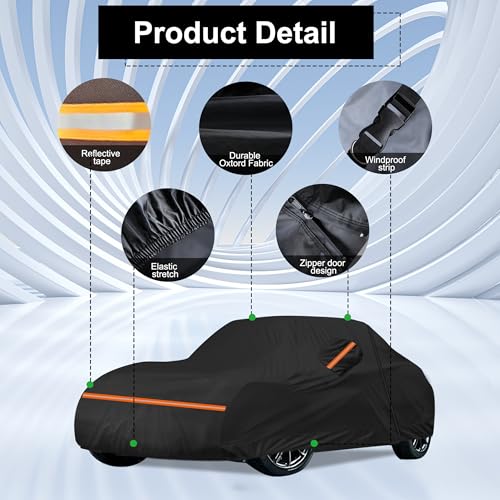 Amooca Heavy-Duty Car Covers Custom Fit for Mazda MX-5 Miata (1989-2024) Waterproof Sun-Proof All Weather for Automobiles Snow Cover 420D with Door Zipper Cotton Lining - color: A04-Custom Fit Mazda MX-5 Miata 1989-2024