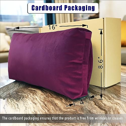 Non-Slip Head Pillow for Recliners - Neck Support Cushion with Velvet Cover for Pain Relief at Home, Office and Travel (Plum) - color: Plum