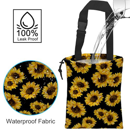 Car Trash Bag Sunflower Car Garbage Bag Hanging Car Trash Can for Back Seat with Drawstring - color: Sunflower