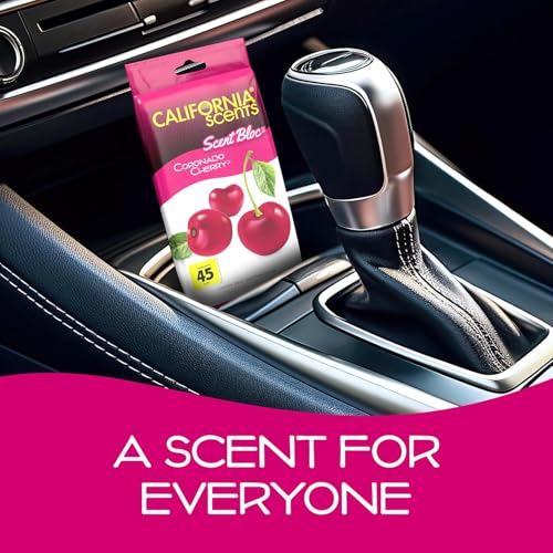 California Scents Power Bloc Car Air Freshener,Coronado Cherry Scent,(Pack of 12) - size: 0.88 Ounce (Pack of 12)