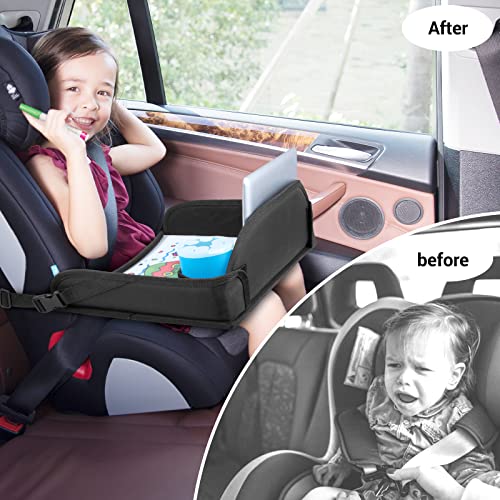 COOLBEBE Kids Travel Tray for Toddler Car Seat, Lap Tray, Carseat Table Tray for Kids, Travel Tray for Airplane, Black - color: Black-1