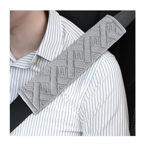 Dickno 2 PCS Car Seat Belt Pads Cover, Soft Comfortable Safe Belt Shoulder Strap Covers Harness Pad Helps Protect Your Neck and Shoulder, Universal Interior Accessories for Most Vehicles (Gray) - color: Gray