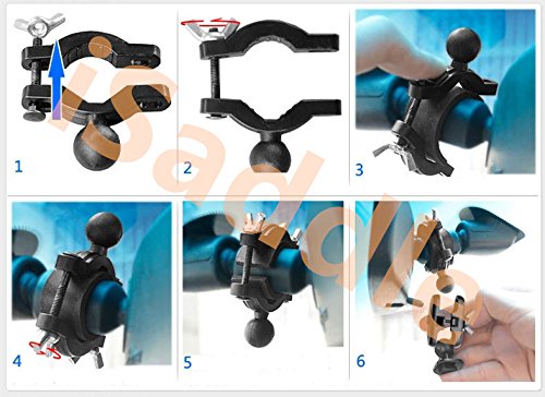 for Garmin Dash Cam Mount - Car Rearview Mirror & Handle Bar Holder for Garmin Dash Cam Mini 30/35/45/46/55/56/65W/66W/67W X110/X210/X310/Speak Plus & 17mm GPS Mount (4 Ball Head) - size: Mirror Mount