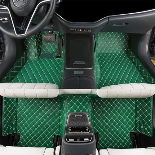 Car Floor mat is Compatible with 99% Models, All-Weather car Floor mat Completely Protects The Interior of The Vehicle, and Provides Vehicle Information to Complete Customization. (Green) - color: Green