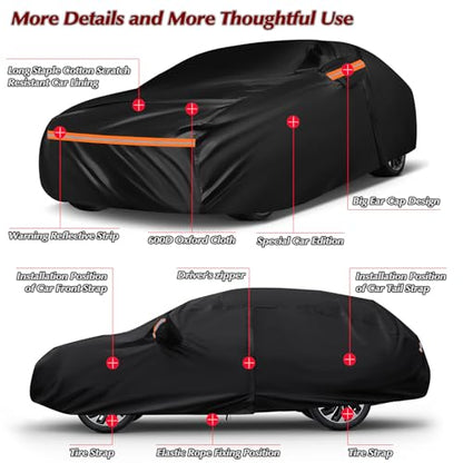 Special 16-Layer Full Car Cover Fit for Volk-swagen 1950-1992 Bus T1 T2 T3, Ultra Heavy 600D Oxford Cloth, All-Weather Protection Summer Sun Exposure and Winter Snow Rain Dust UV, Black - color: Fit for 1950-1992 Volks-wagen VW Bus