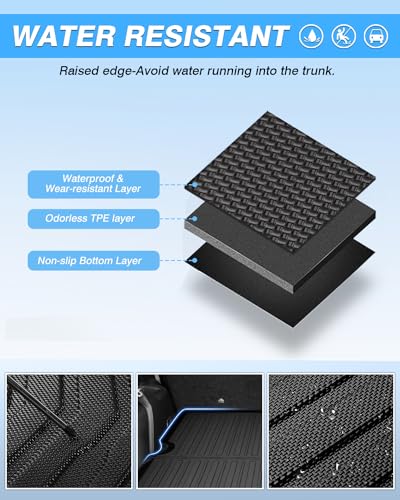 Powerty Cargo Mat for Volkswagen ID.4 2021 2022 2023 2024 2025 2026 Accessories Trunk Mat in Upper Position All Weather Cargo Liner Rear Trunk Mat - size: Upper Position Cargo Mat｜For｜21-26｜Volkswagen ID.4